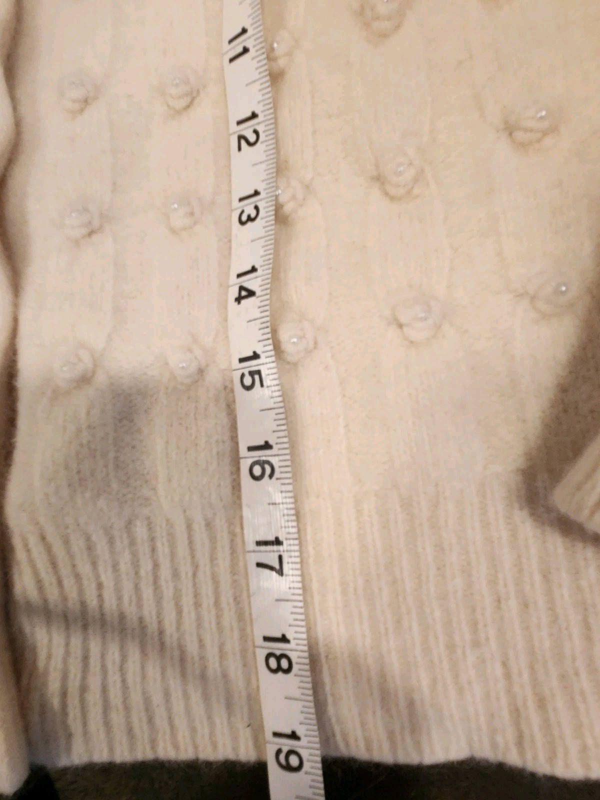 Vintage Adele Joyce Cardigan Womens Cream Angora Lambswool Pearl Button Felted