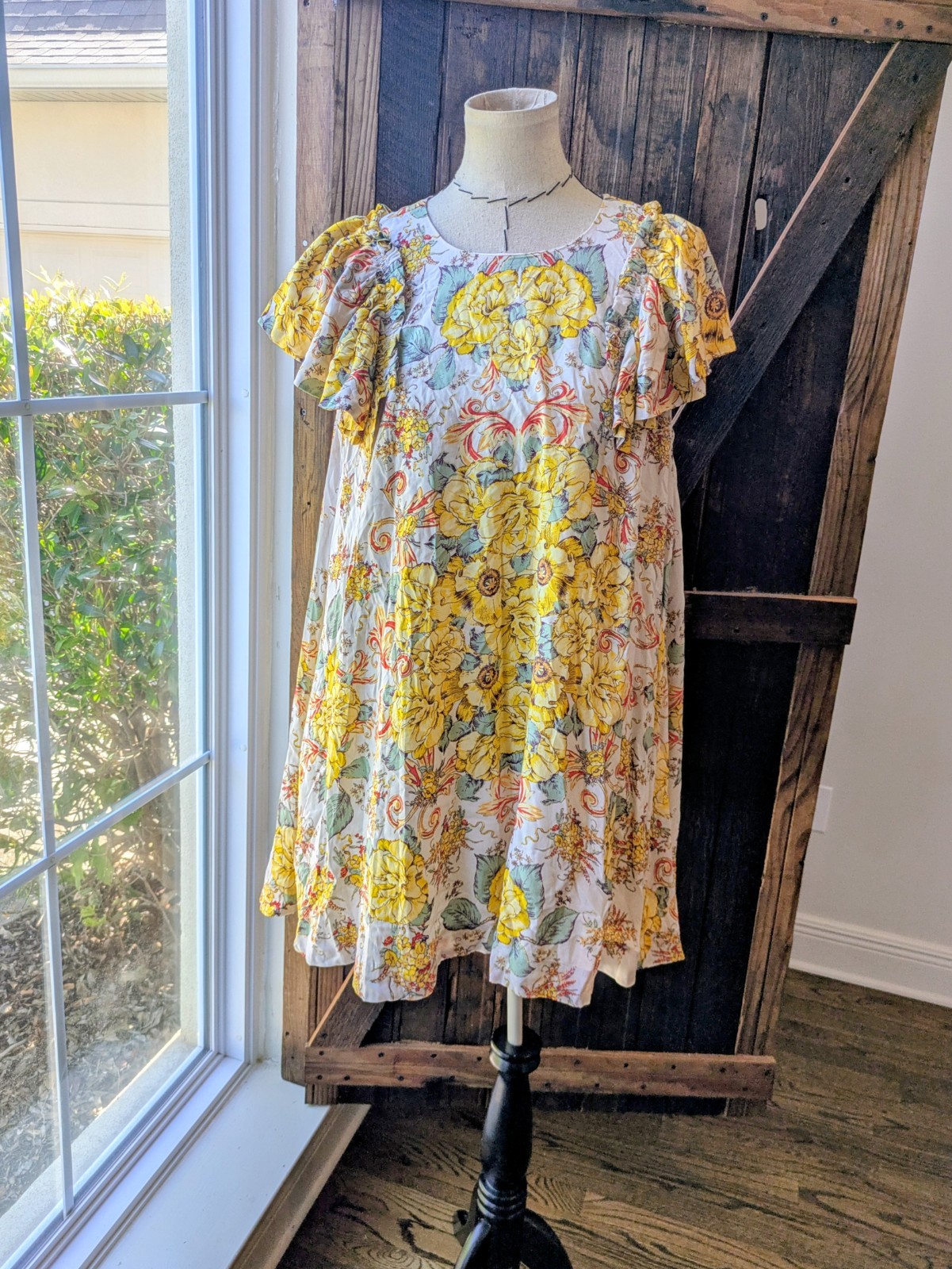 Free People Yara Mini Dress, Yellow, Small
