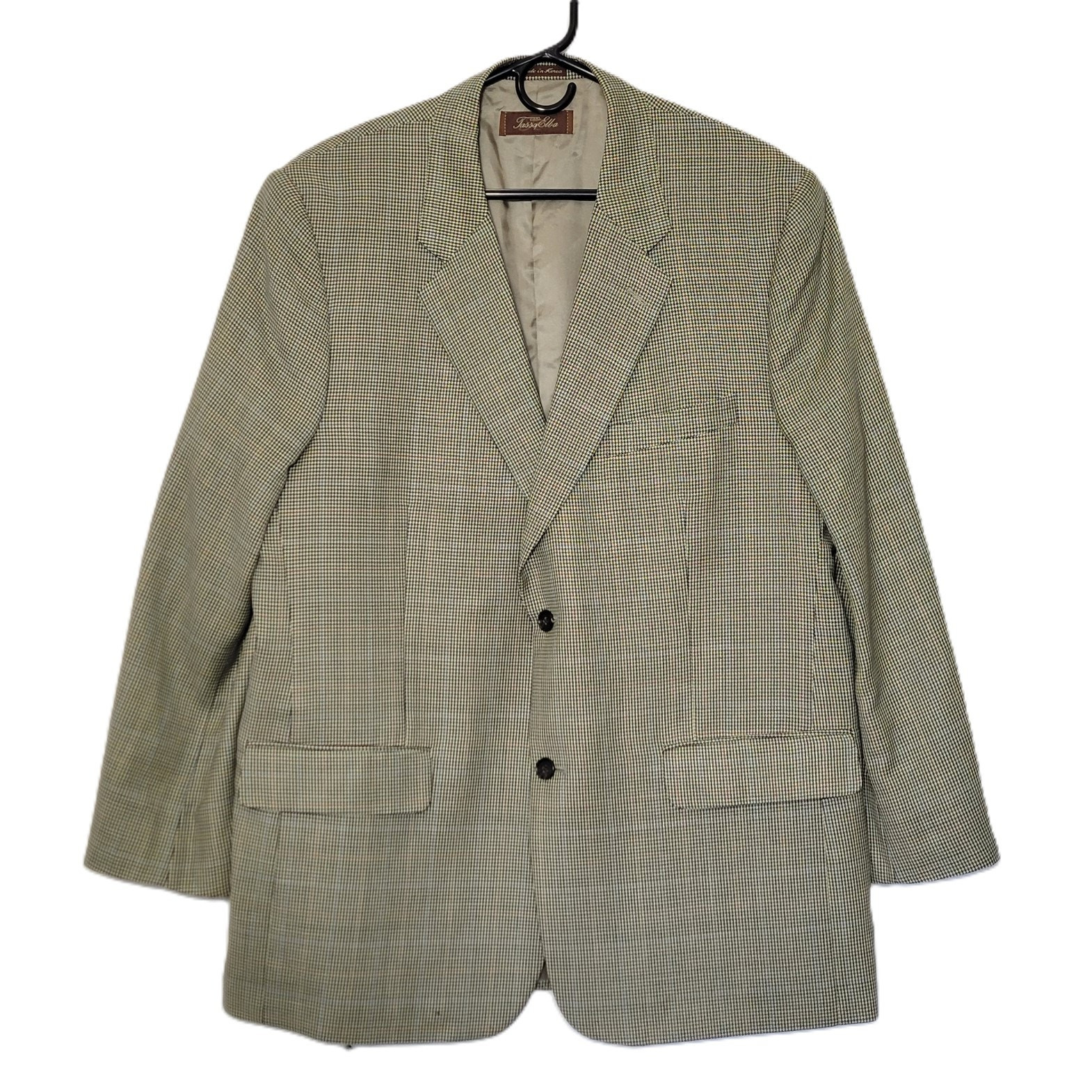 Tasso Elba Men’s Blazer 44R 100% Pure New Wool Vitale Barberis Canonico Italy