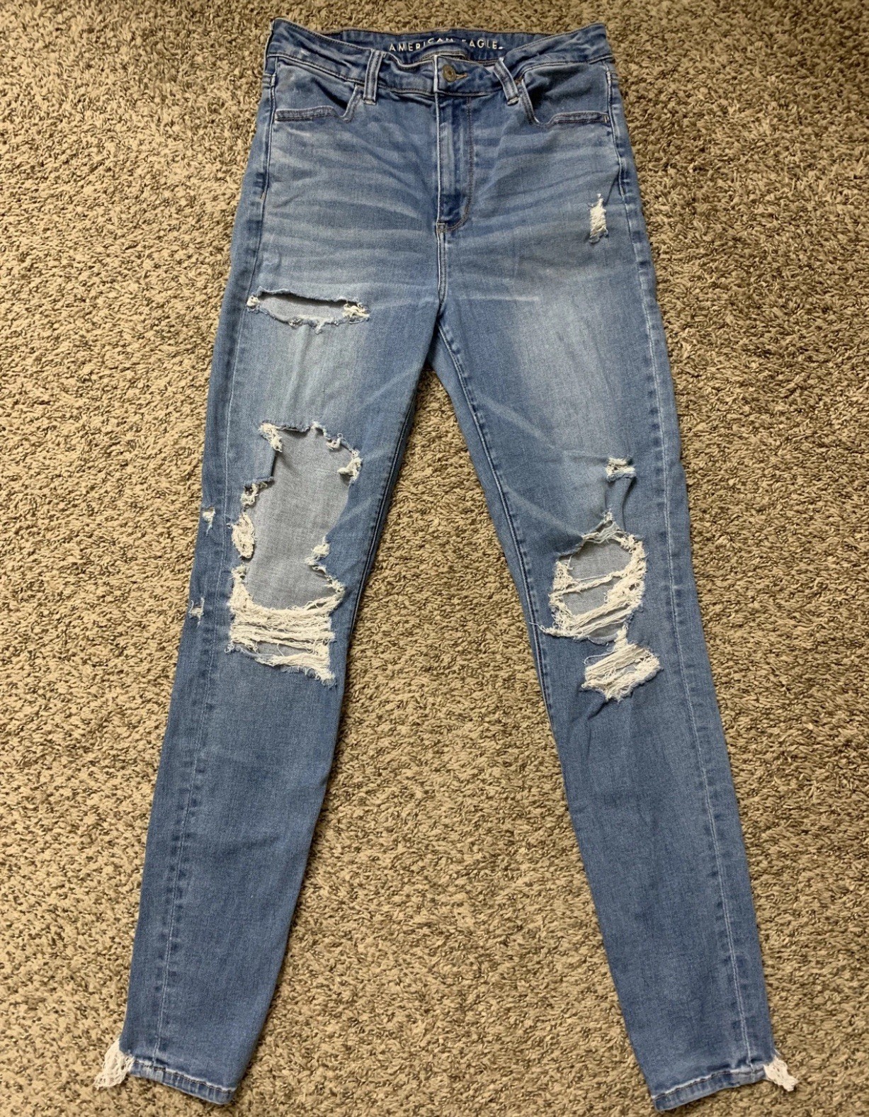 American Eagle Super High Rise Jegging Next Level Stretch Jeans Size 10 L