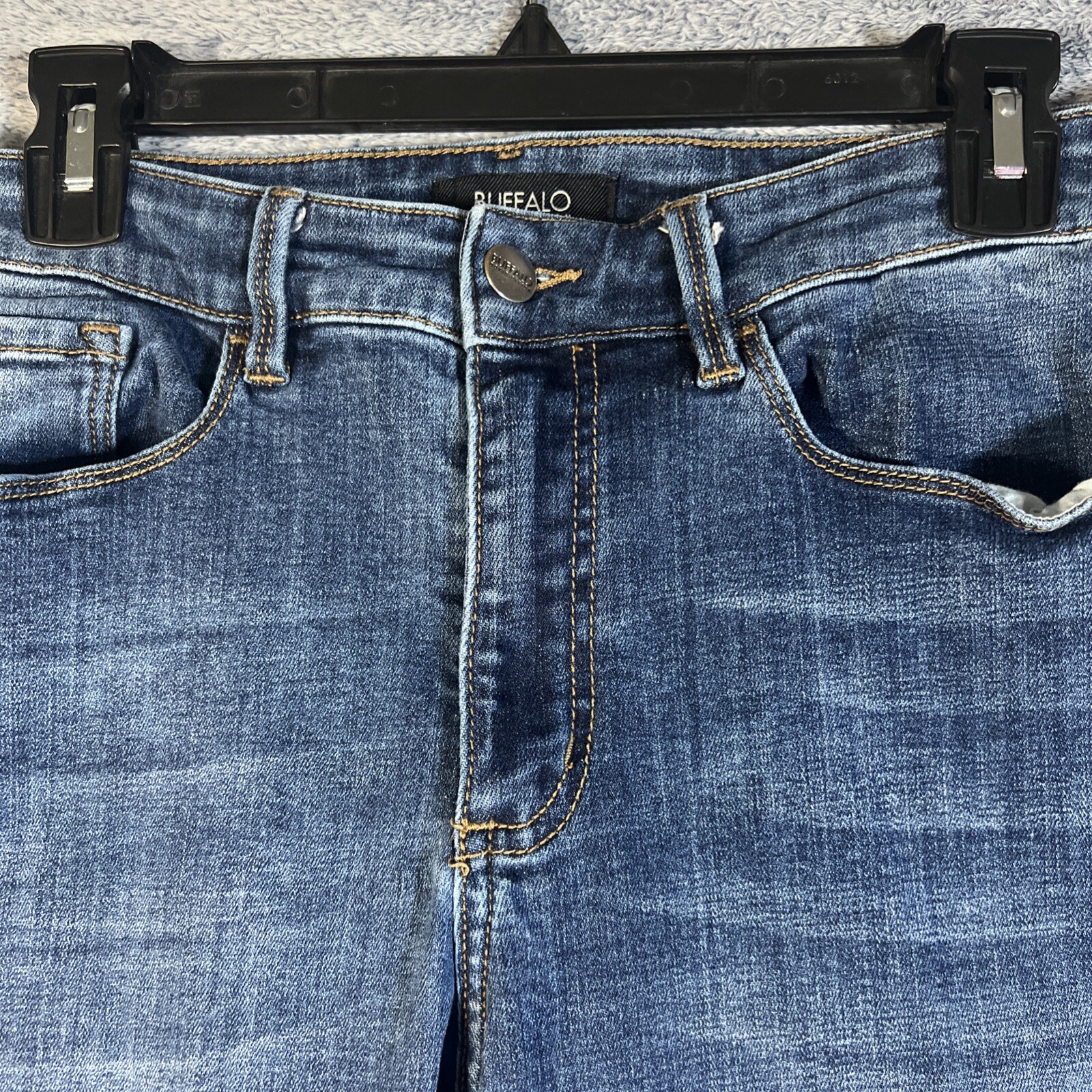 Buffalo David Bitton Hope Women’s Mid Rise Skinny Stretch Raw Hem Jeans Size 32