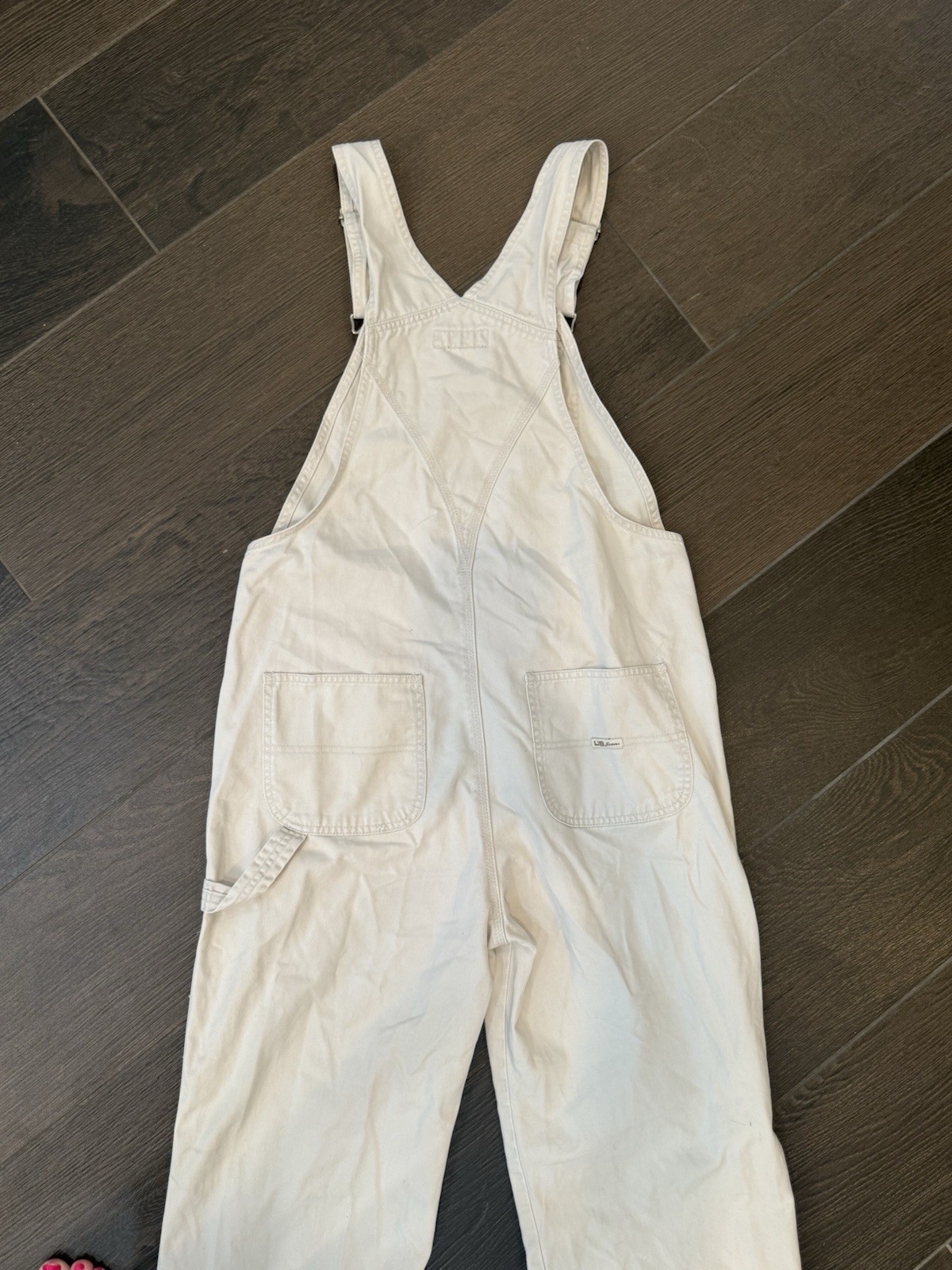 Unionbay Overalls Cream Sz Med Y2K 90s Vtg Bib Minimalist Carpenter Streetwear