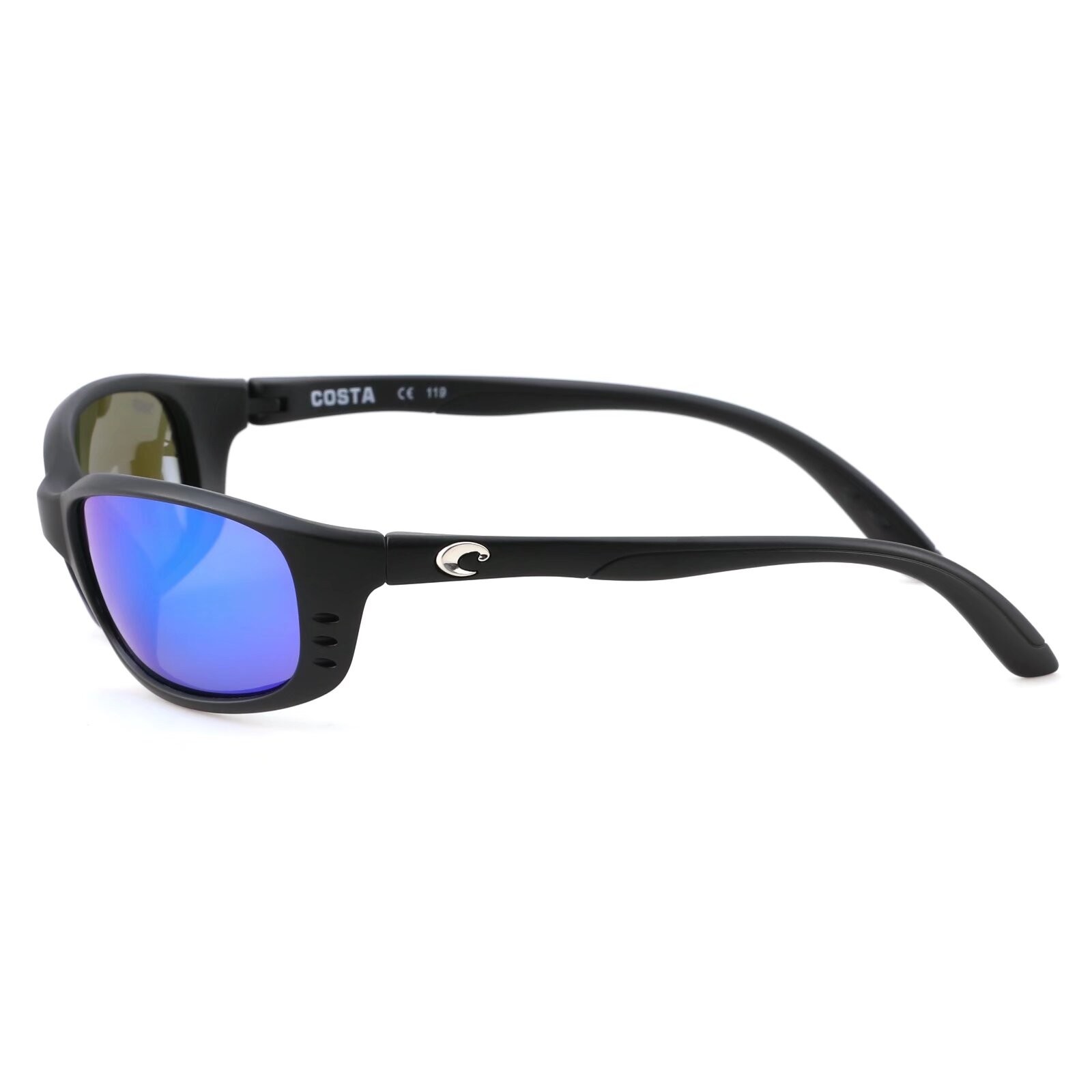 Costa Del Mar Brine Matte Black/Blue Mirror Polarzied Lenses Sunglasses 580p