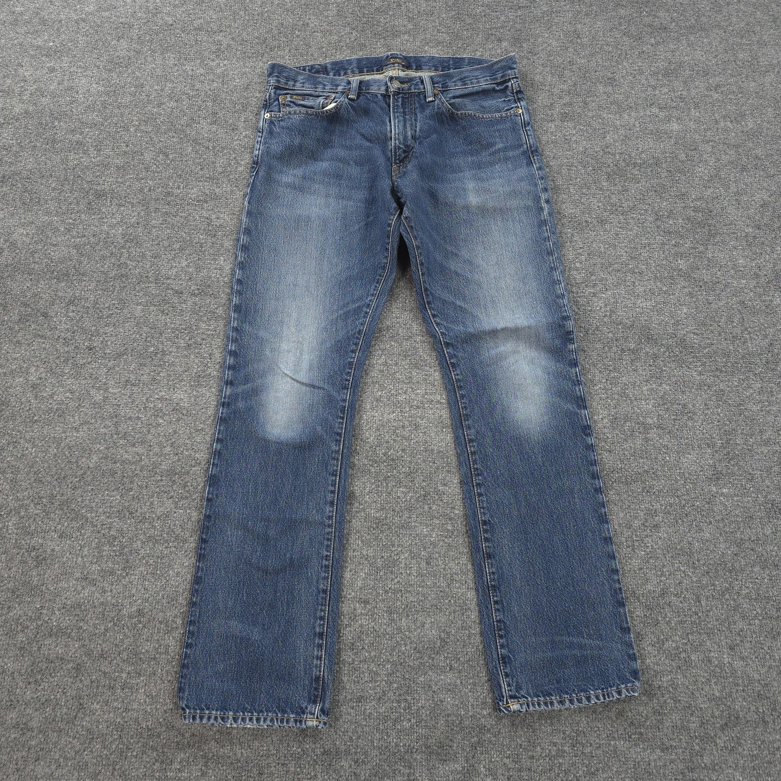 Polo Ralph Lauren Jeans Mens 34×32 Blue Varick Slim Straight Denim Casual Prep