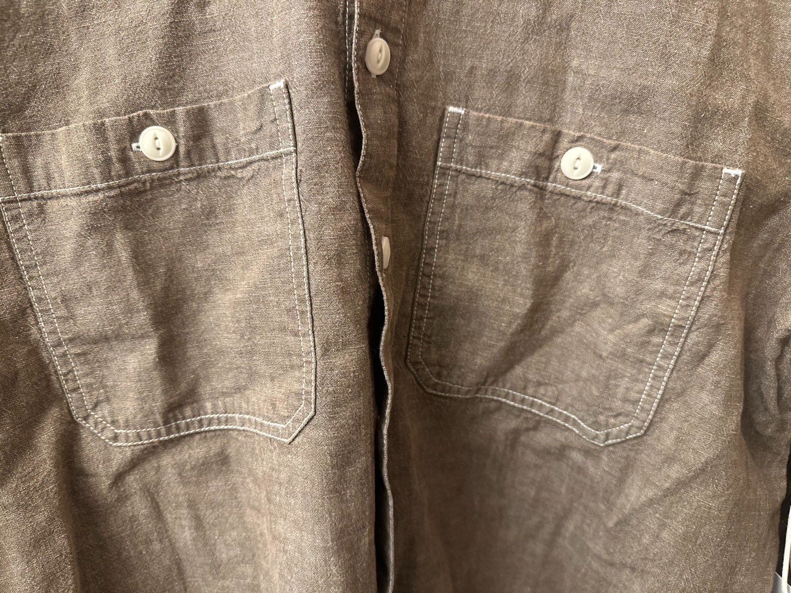 3Sixteen Utility Shirt – Brown Chambray – NEW with Tags