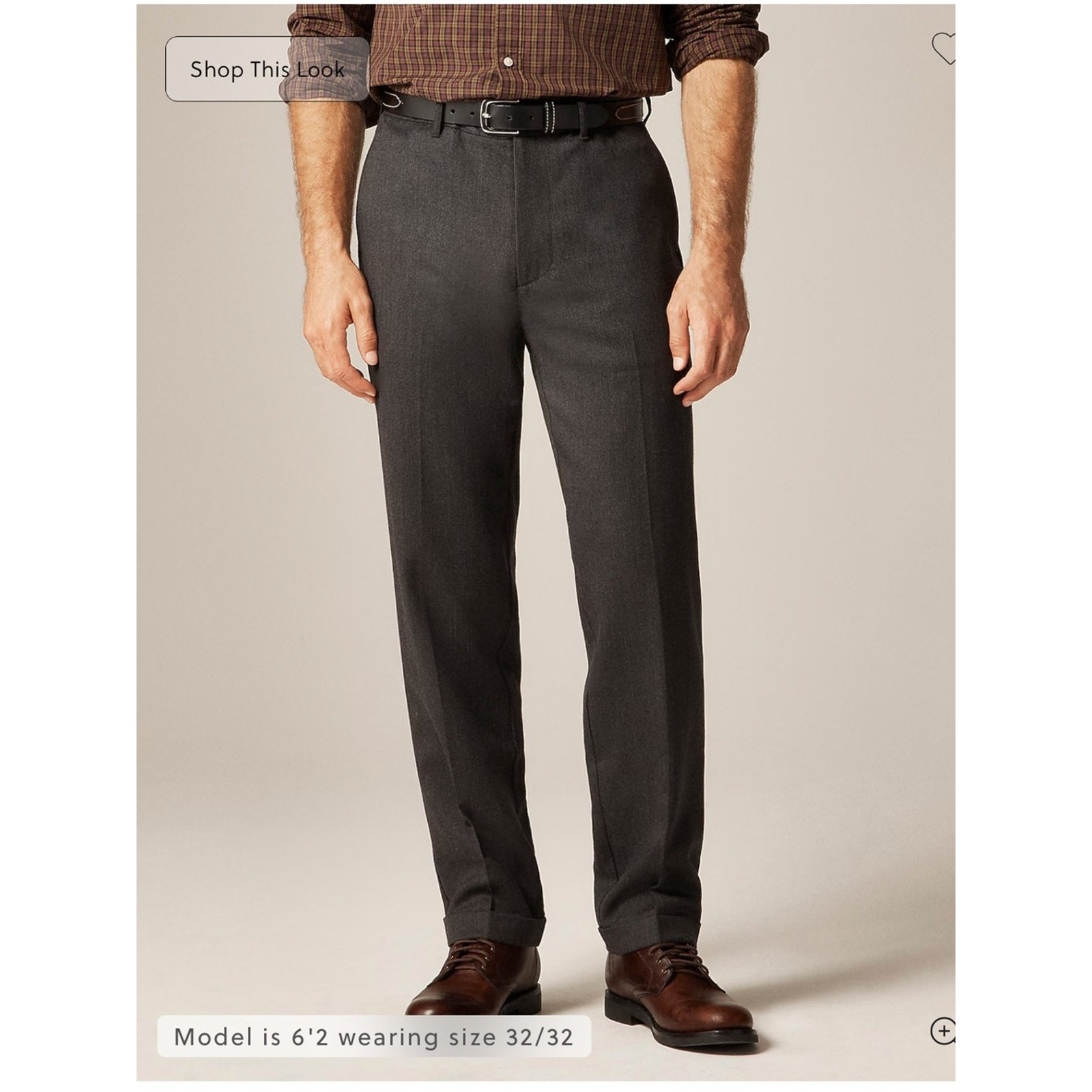 J.Crew Classic creased wool trouser 34/30