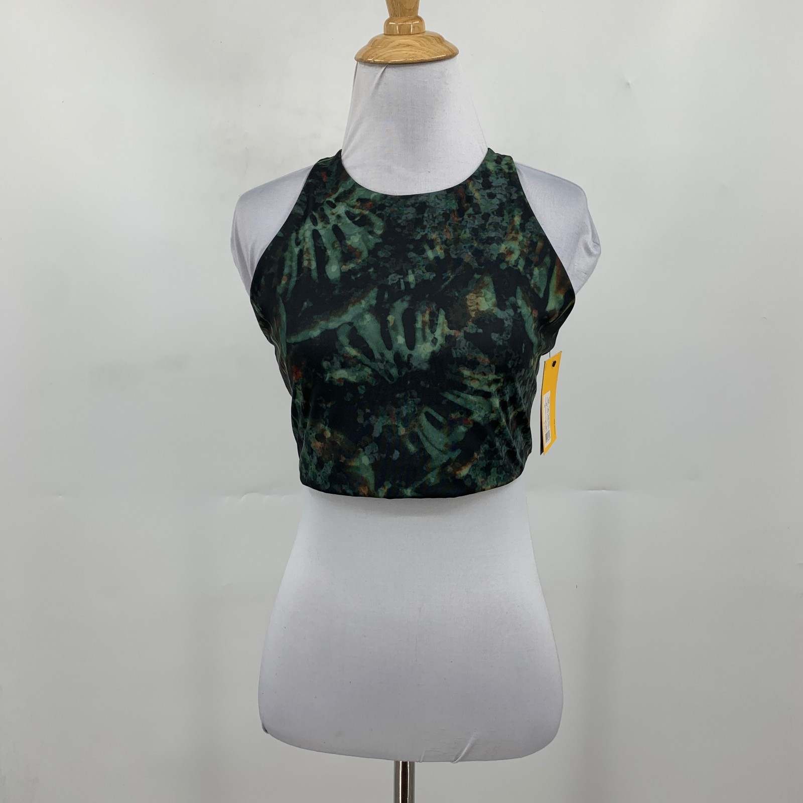 Lole Sports Bra Womens M Medium Midnight Garden Eucalyptus Burst Up Crossback