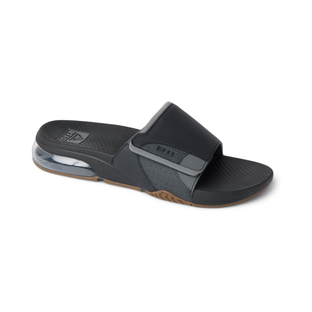 Reef Fanning Slide Men’s Beach Sandals Bottle Opener Water-Friendly Slides Black
