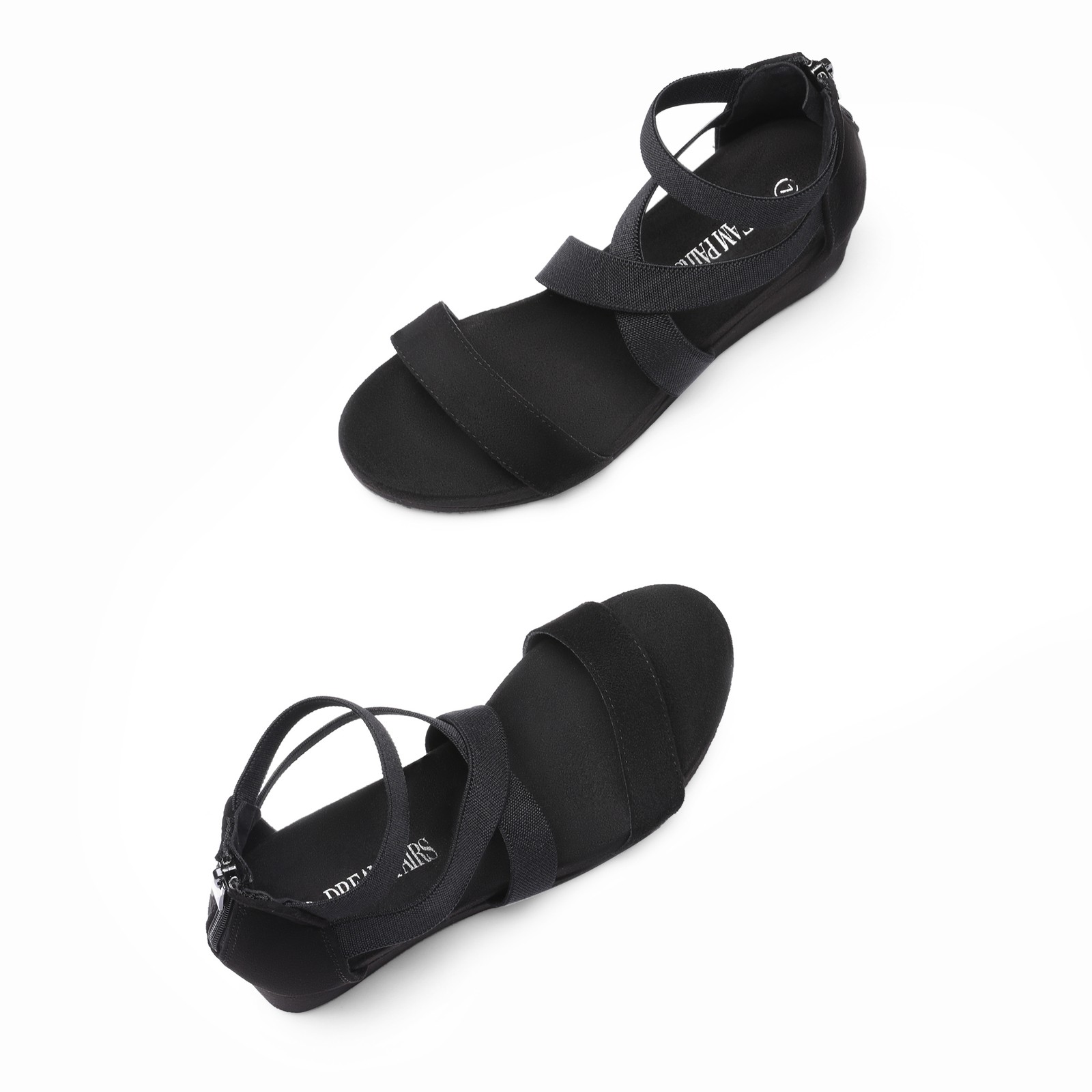 DREAM PAIRS Women’s Wedge Sandals Elastic Ankle Strap Open Toe Platform Shoes
