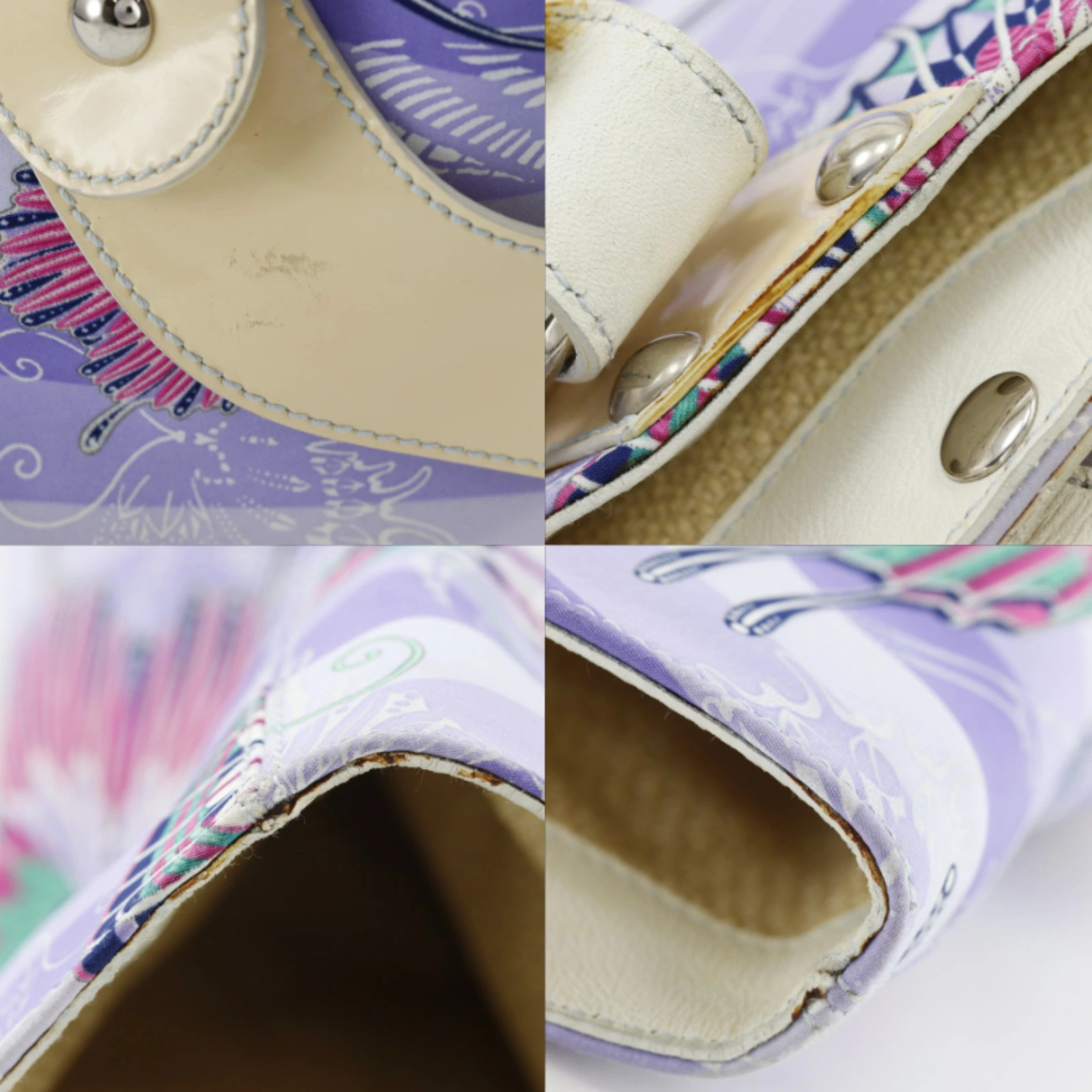 Salvatore Ferragamo Butterfly Pattern AU-21 / 6411 Tote Nylon Purple Bag #NB2500