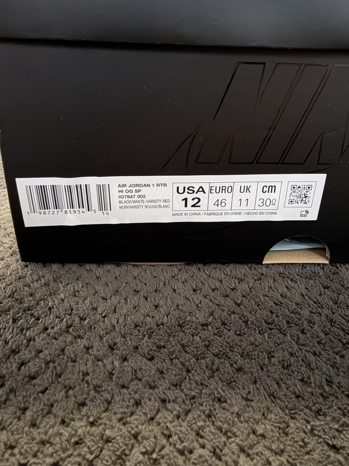 Size 12 – Jordan 1 Retro OG High Union X Fragment LA