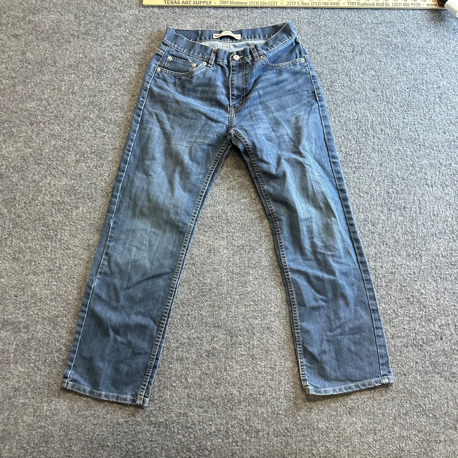 Levi’s Jeans Mens Size 18 Reg Blue 505 Regular Fit Straight Leg Denim W29 L29