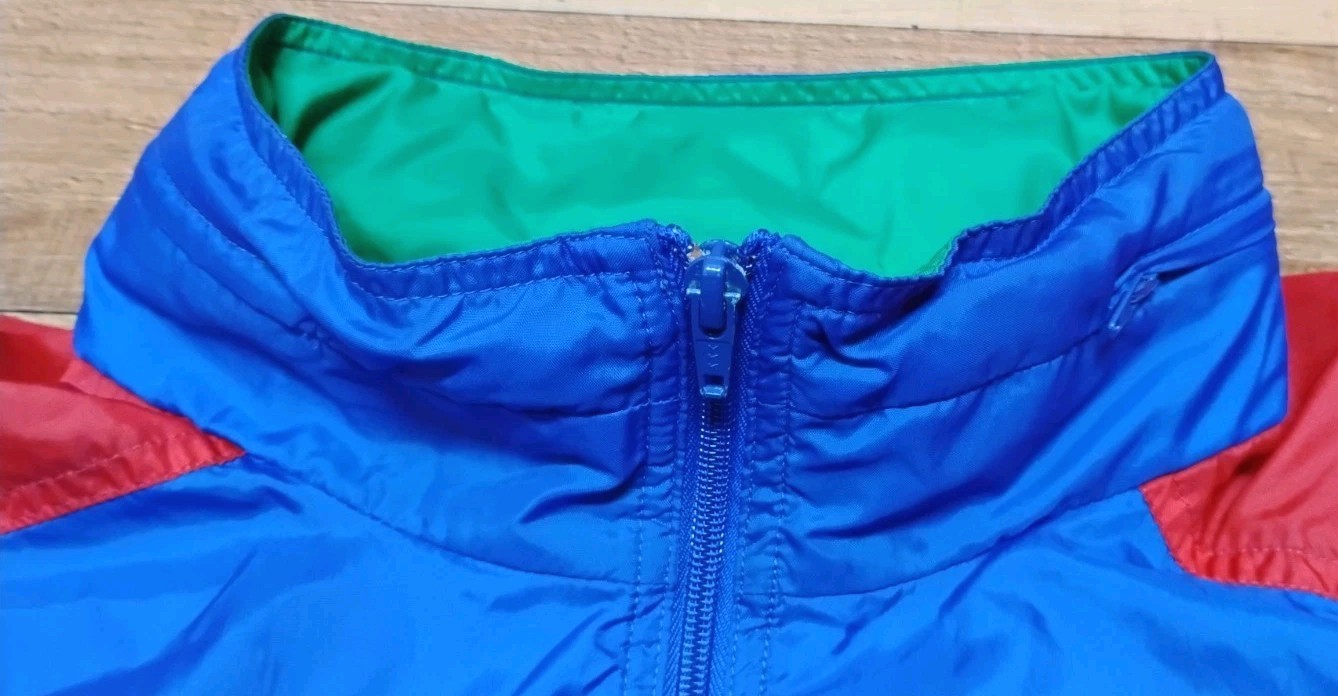 Vintage 80’s 90’s Nike Windbreaker Jacket, Color Block Full Zip XXL