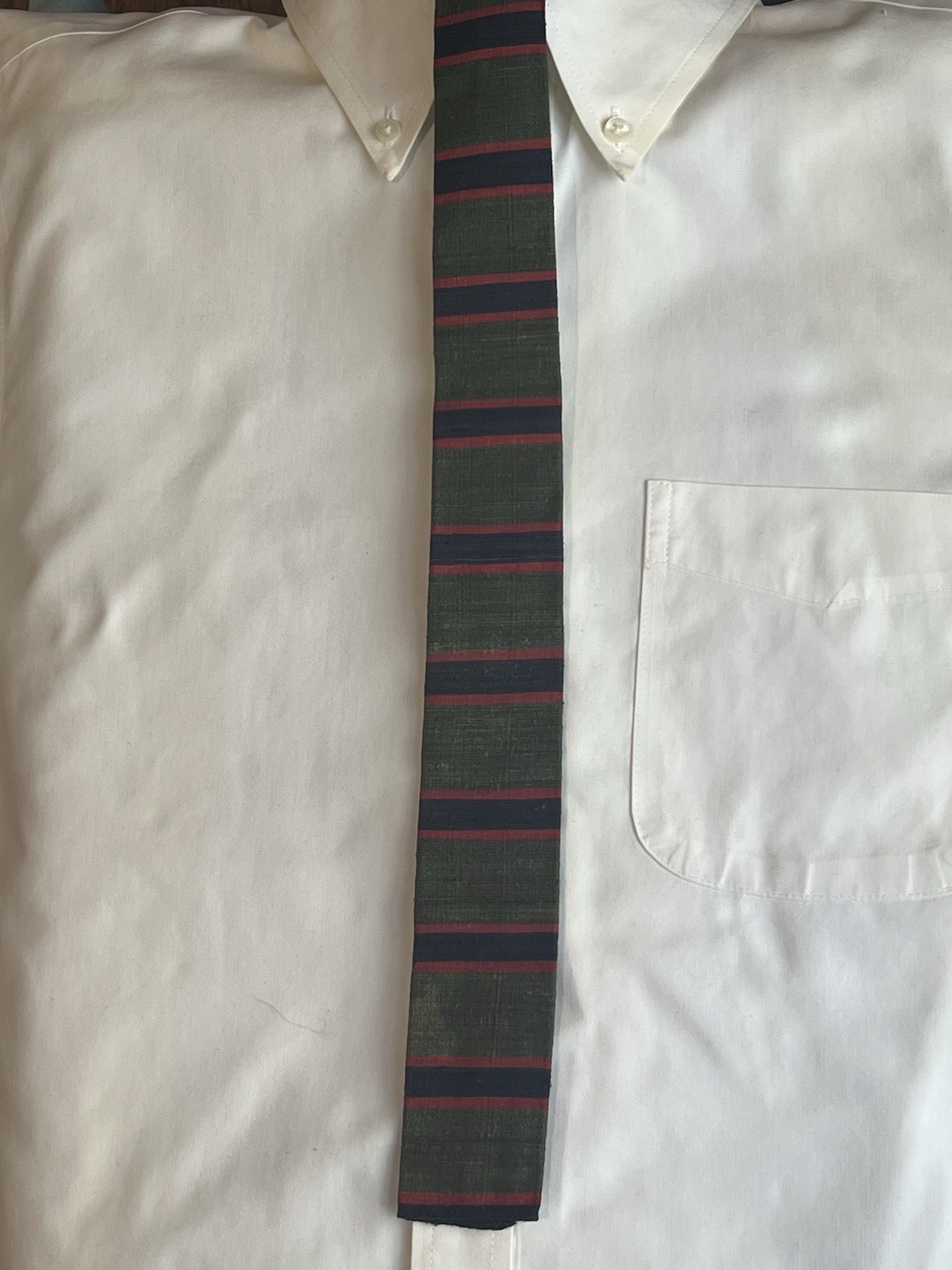 Vintage 1960s Skinny Tie Mod Striped Silk Made in England Man’s Shop Jamaica 1.7