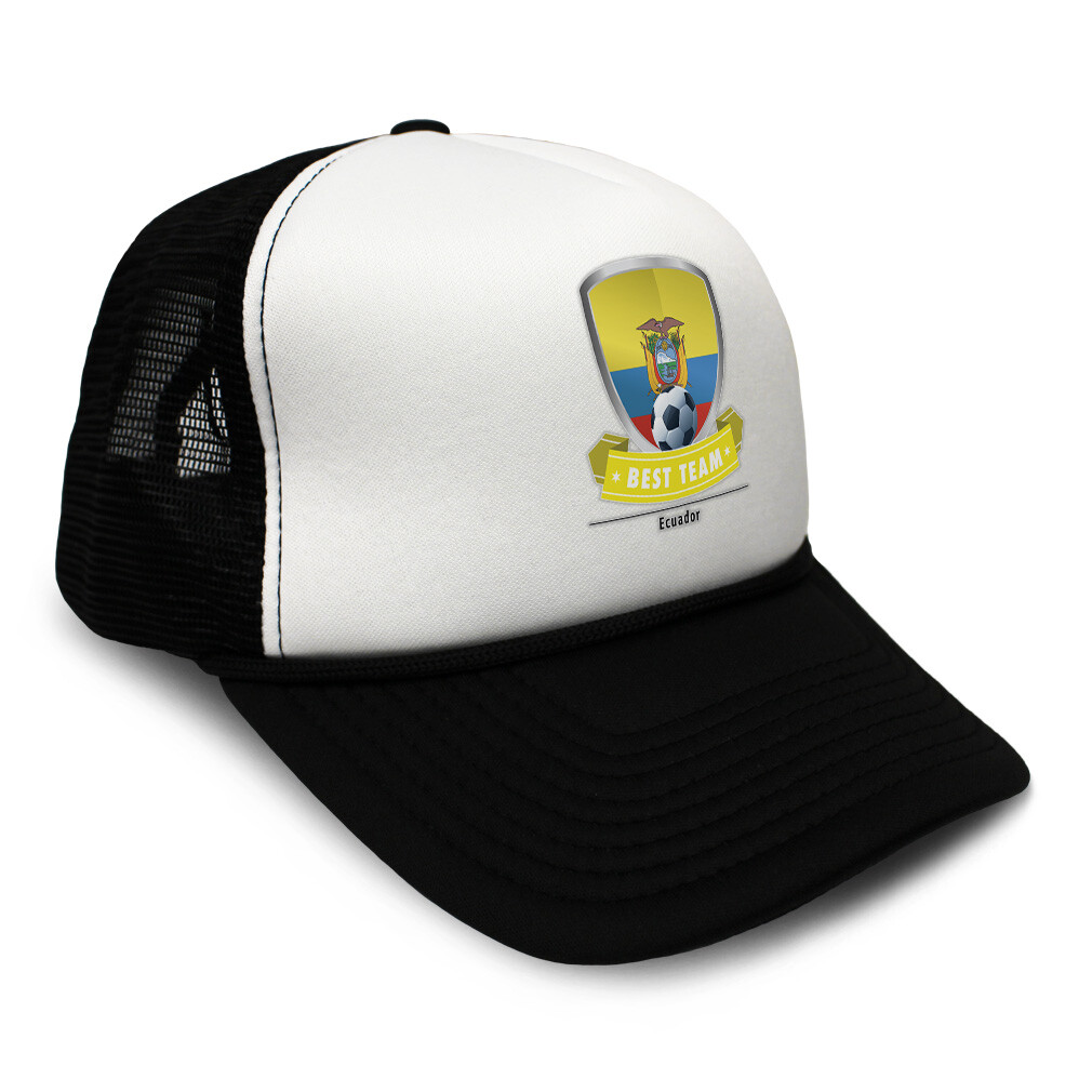 Trucker Hat Ecuador Soccer Best Team Shield Futbol America Cup Polyester