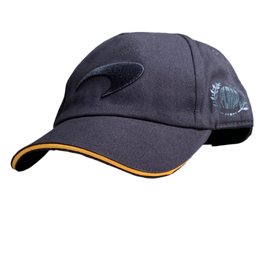 McLaren F1 Racing Black Cap w/Large Black Embroidered Logo.