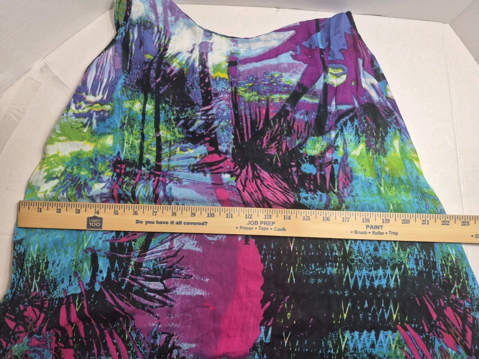 ​Shop Therapy Rayon Tank Dress One Size Boho Festival Psychedelic Handkerchief