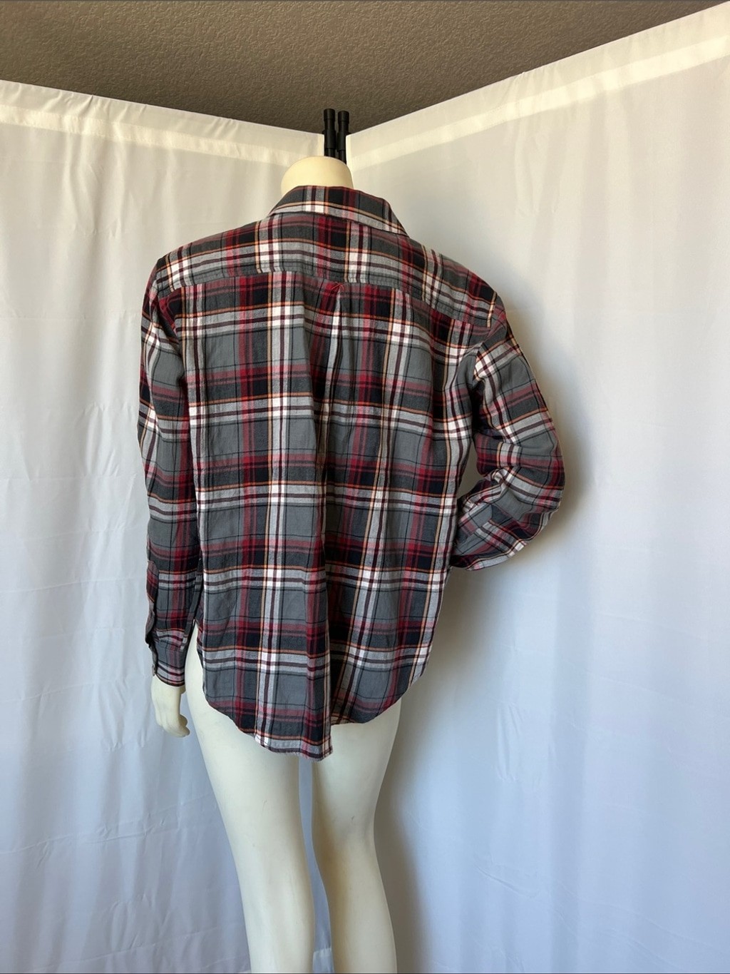 Elizabeth and James Plaid Button-Down Shirt with Jewel Embellishments