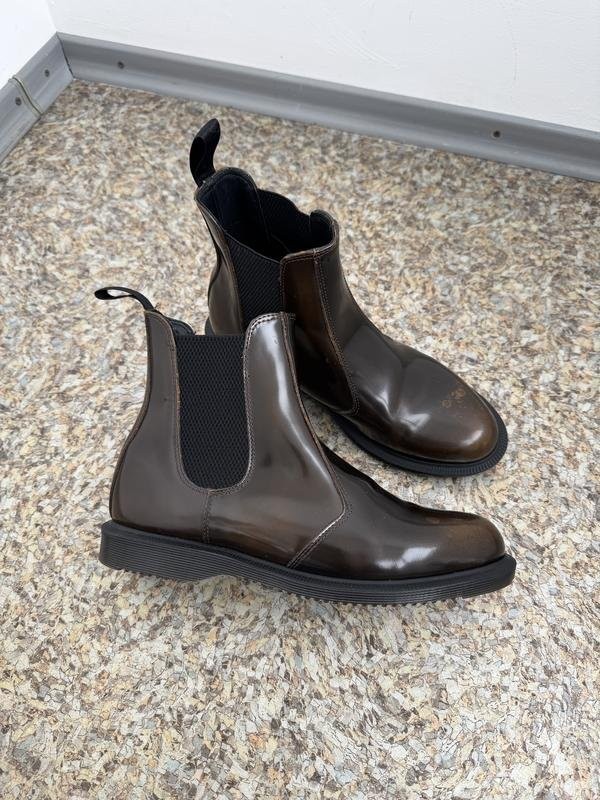 women dr martens boots brown patent leather 40