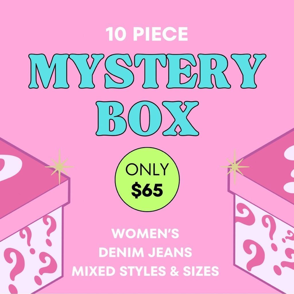 Women’s 10 Piece Mixed Sizes & Styles Denim Jeans Reseller Mystery Box