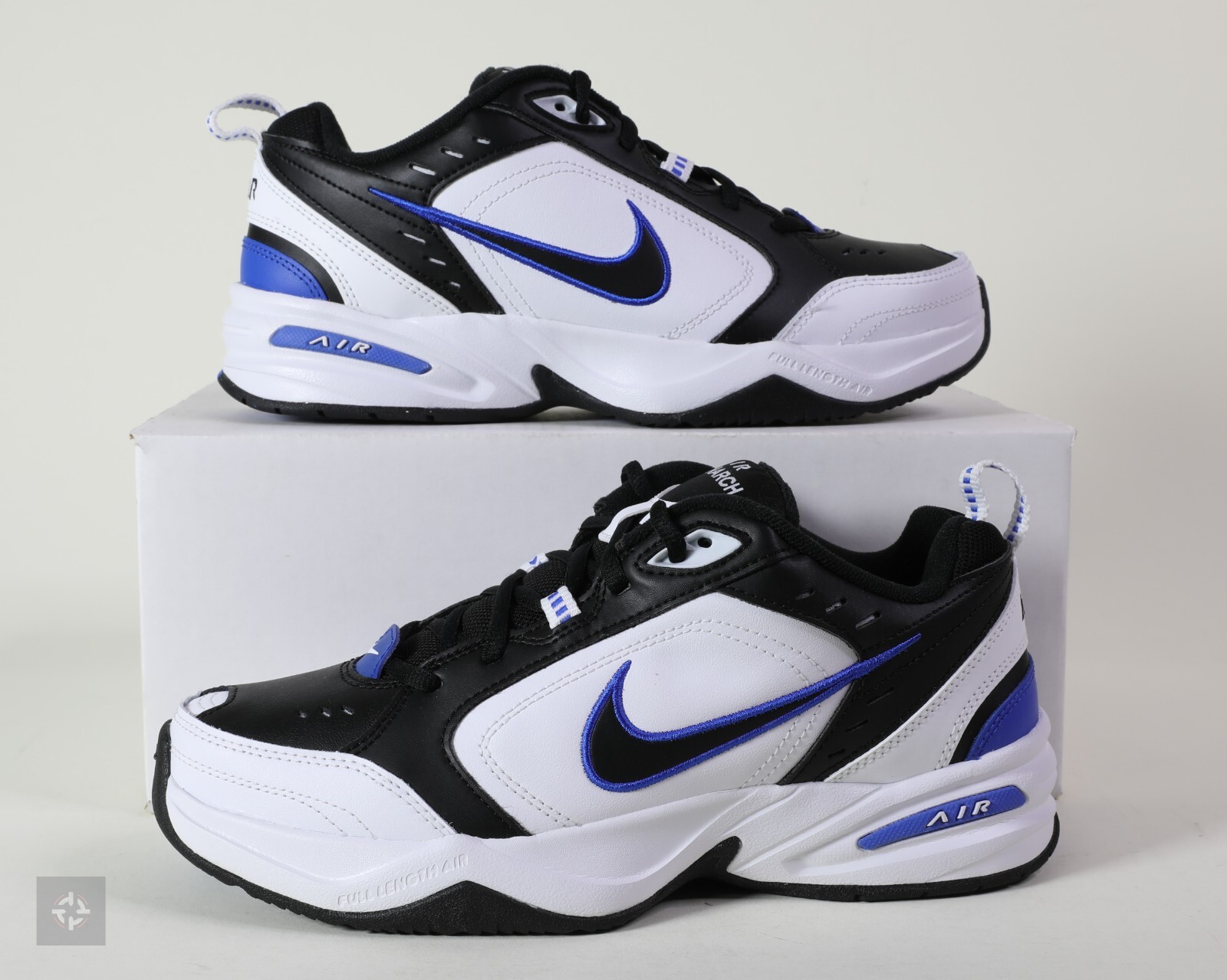 Nike Air Monarch IV White Black Blue Shoes Men’s Size 6-6.5 D (415445-002)