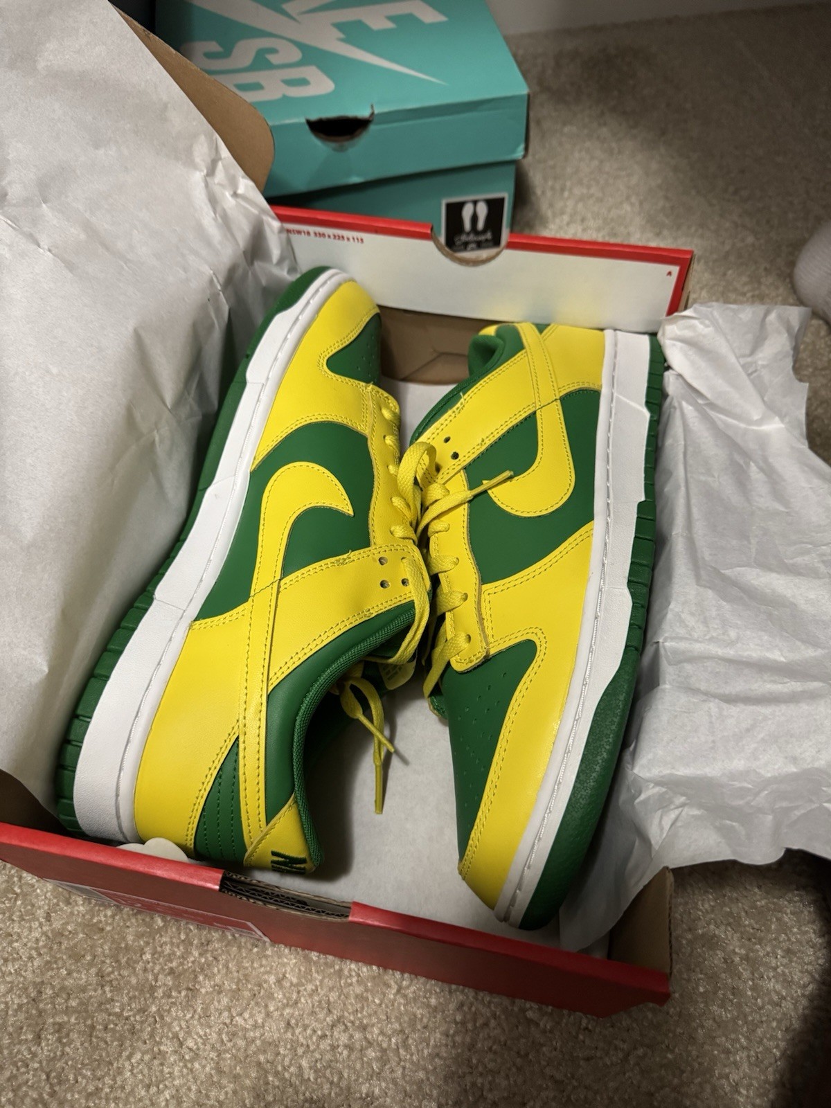 Nike Dunk Low Retro Reverse Brazil Apple Green/Yellow Strike DV0833-300