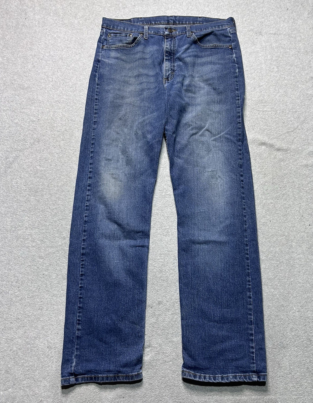 Wrangler Jeans Mens 34 X 34 Regular Fit Medium Wash Western Blue Workwear Denim