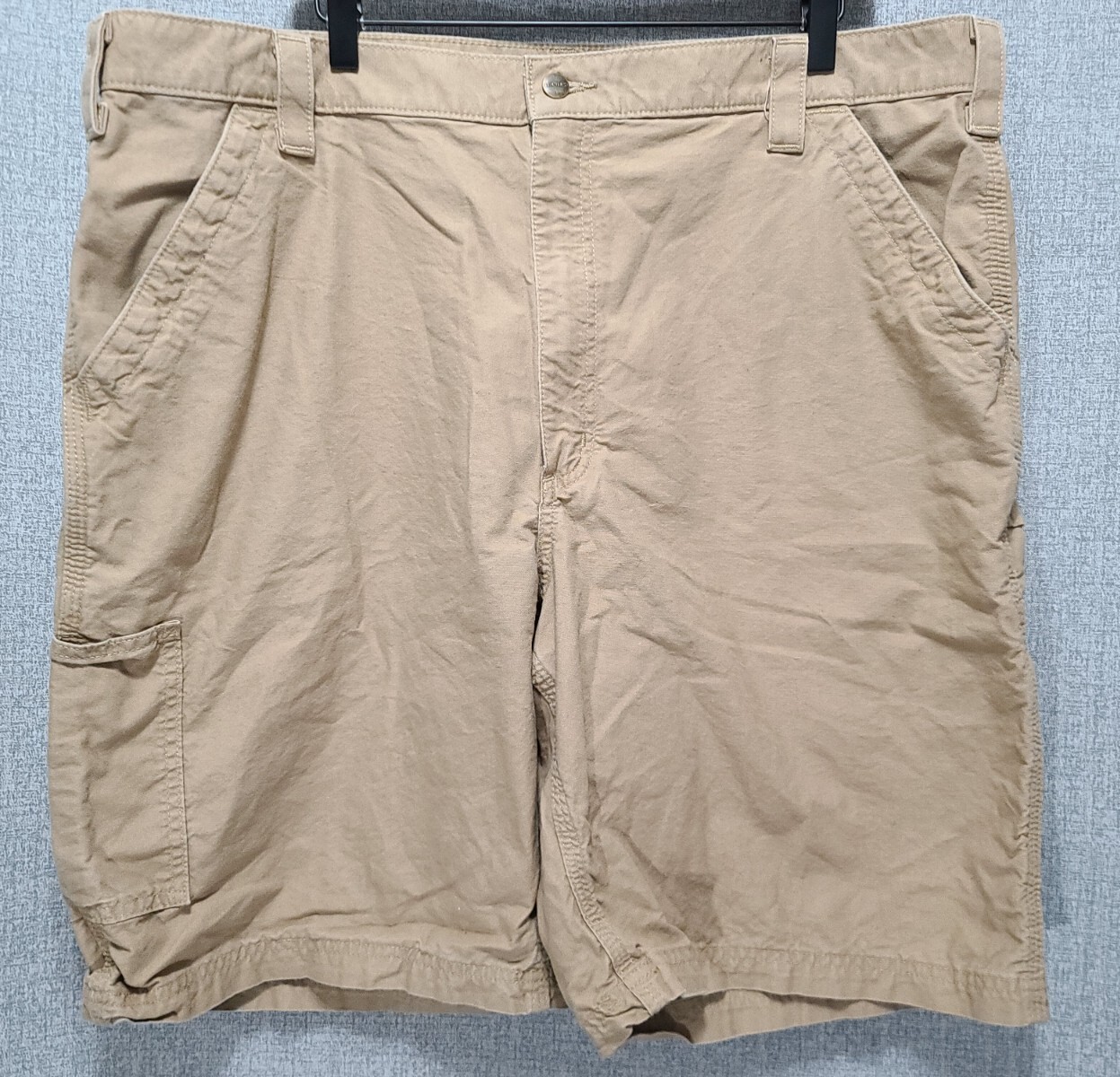 Carhartt B147 DKH Shorts Mens 42 Dark Khaki Cotton Canvas Work Original Fit, B68