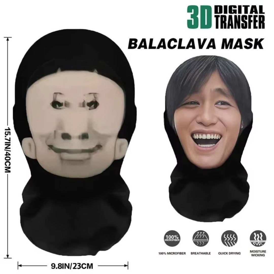 Realistic 3D Face for Men Women Cosplay Mask Full Face Hip Hop Balaclava Hood Ha