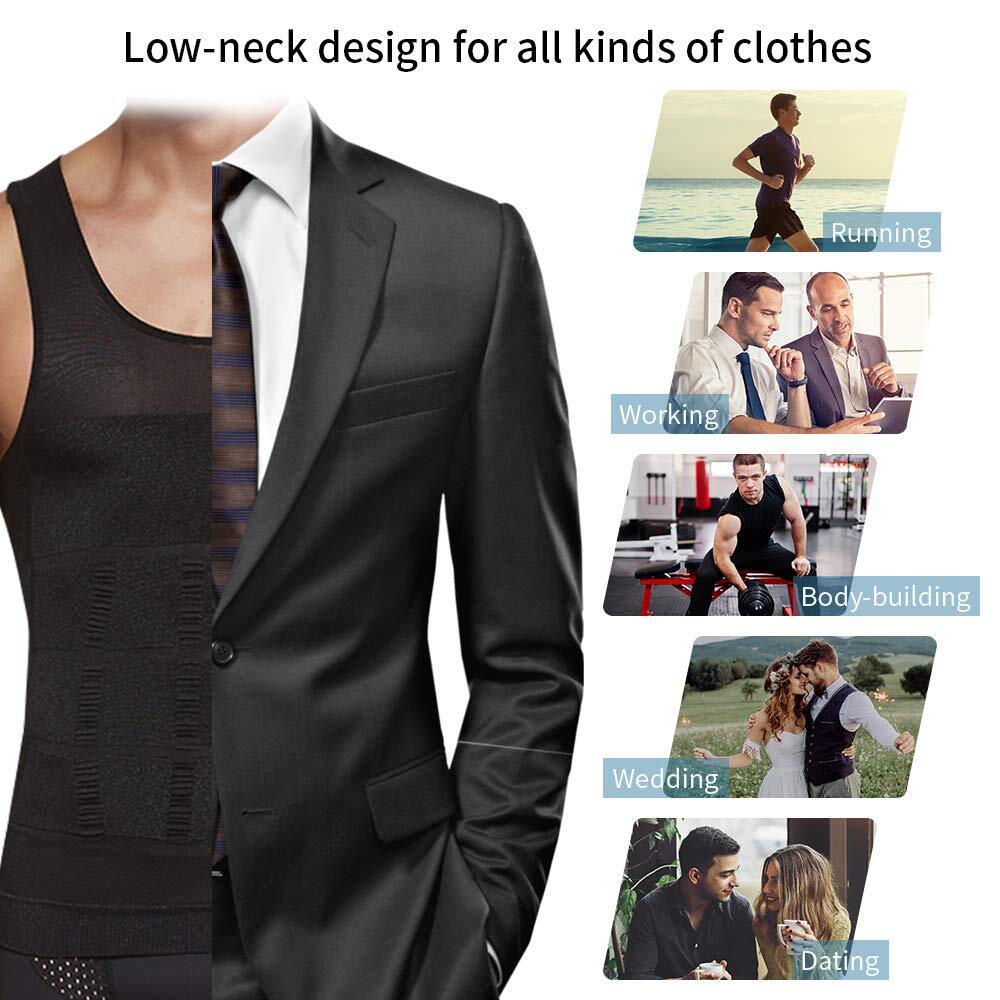 Gynecomastia Compression T-Shirts Chest Slimming Vest Men Body Shaper Tank Top