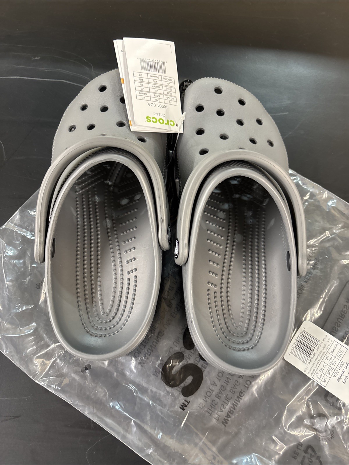 Crocs Unisex Classic Slate Grey Size M7 / W9 Brand New