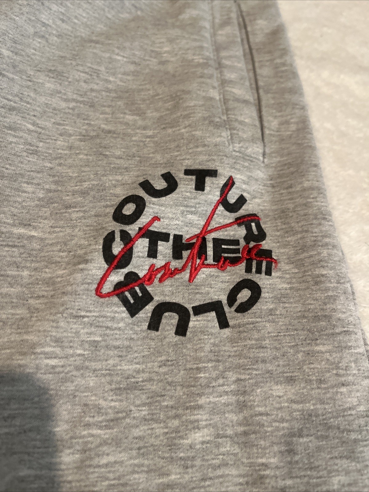 The Couture Club Hoodie And Sweatpants Stitched Gray Size Large