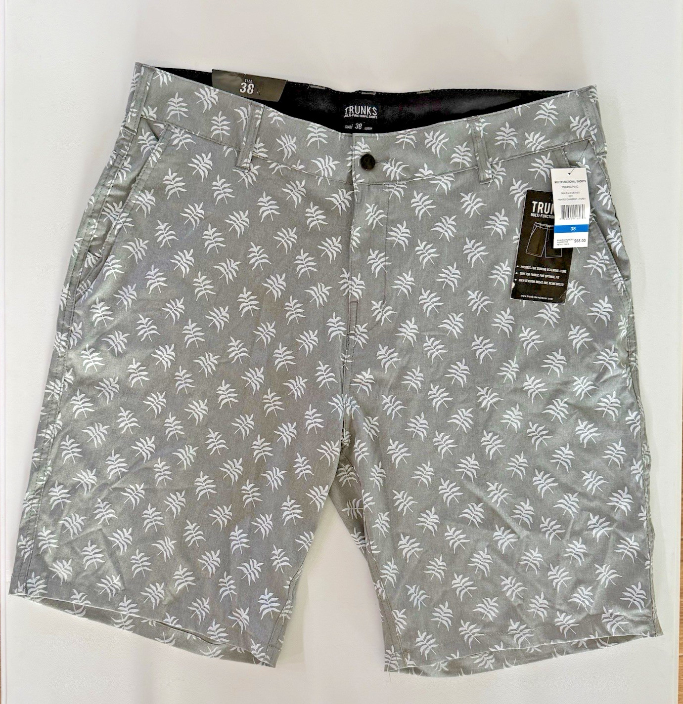 Trunks Men’s Multi-Functional Hybrid Board Casual Shorts Sz 38 NEW Stretch