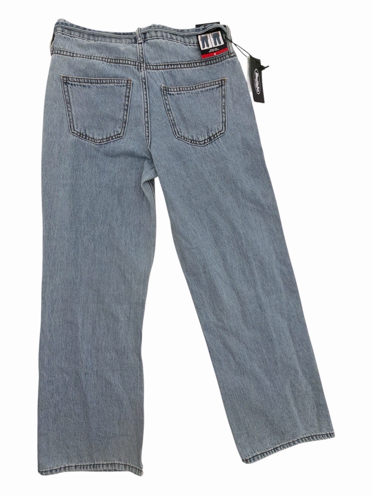 Buffalo Jeans Wide Leg Belted Jean Light Wash Blue Women’s Size 2 NWT