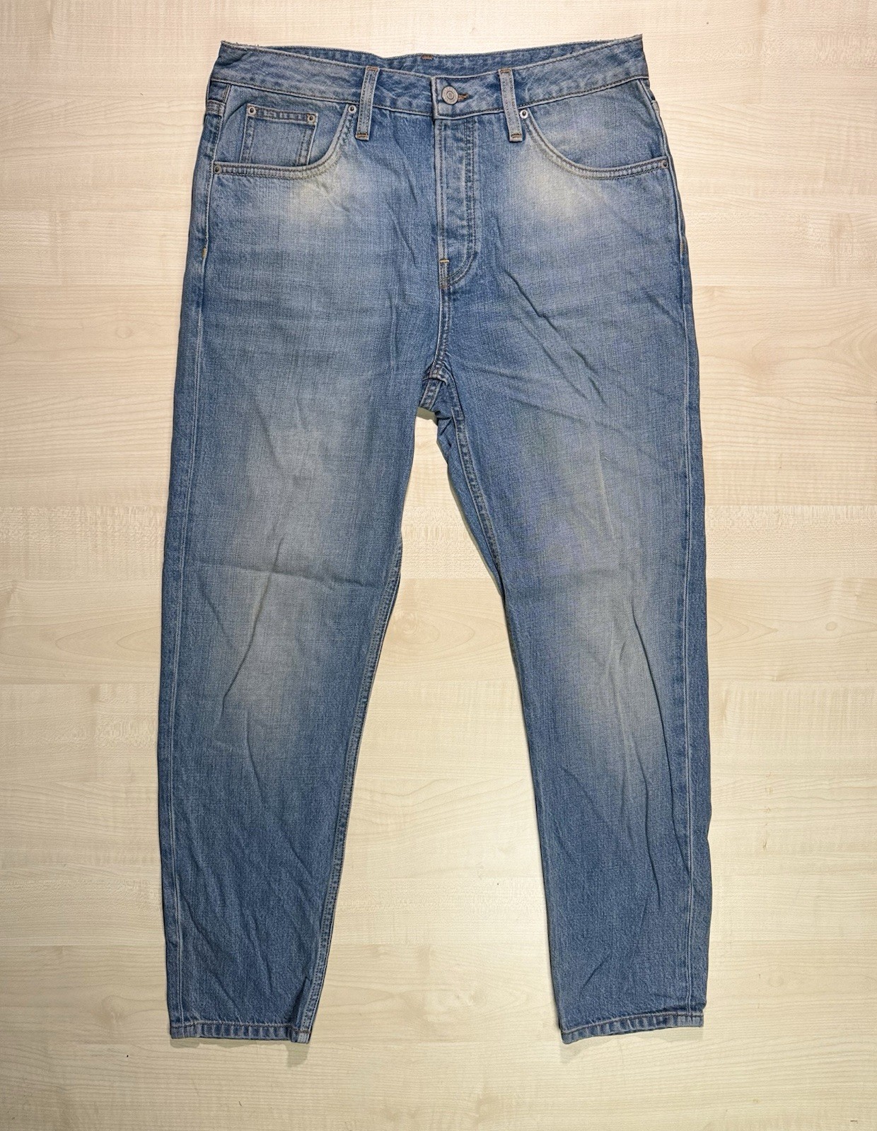 Topshop Moto Hayden Boyfriend Light Blue Denim Jeans Pre-Production W32 L28