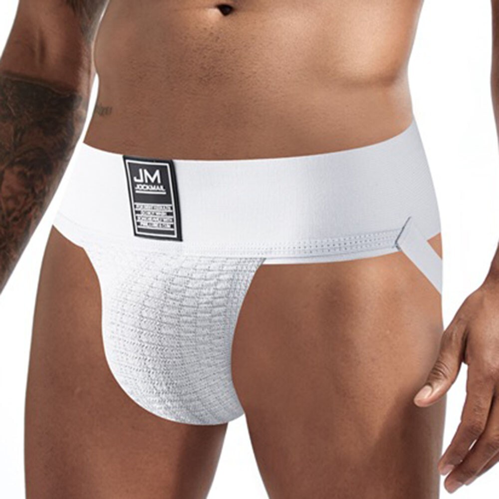 2 Pairs Men’s JOCKMAIL Jockstrap Underwear for Gym Workout Support Sizes M XL
