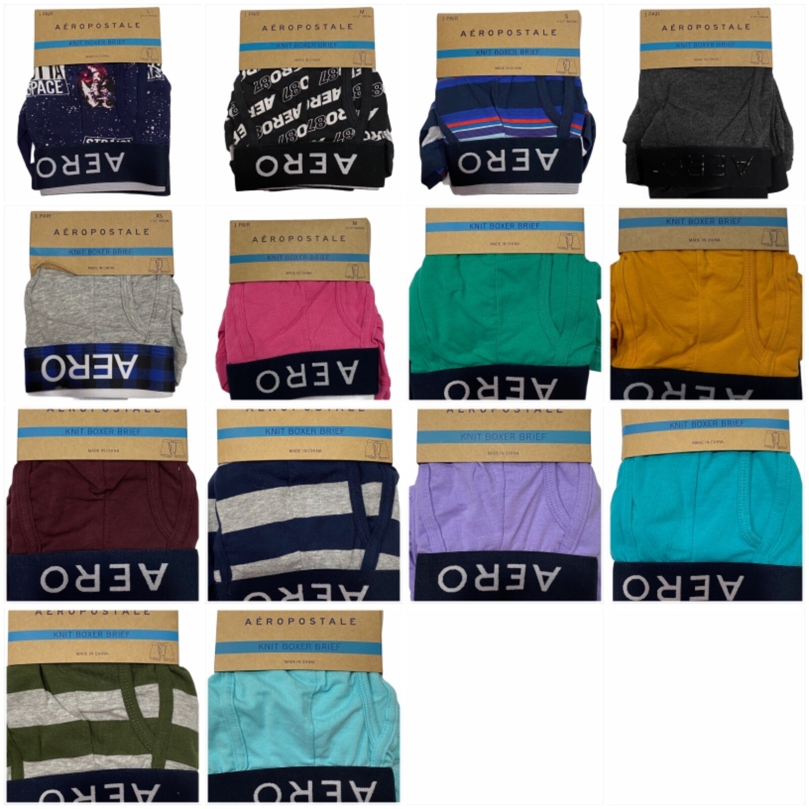 NWT AEROPOSTALE Knit Boxer Brief Underwear Sz S-M-L-XL Assorted Colors