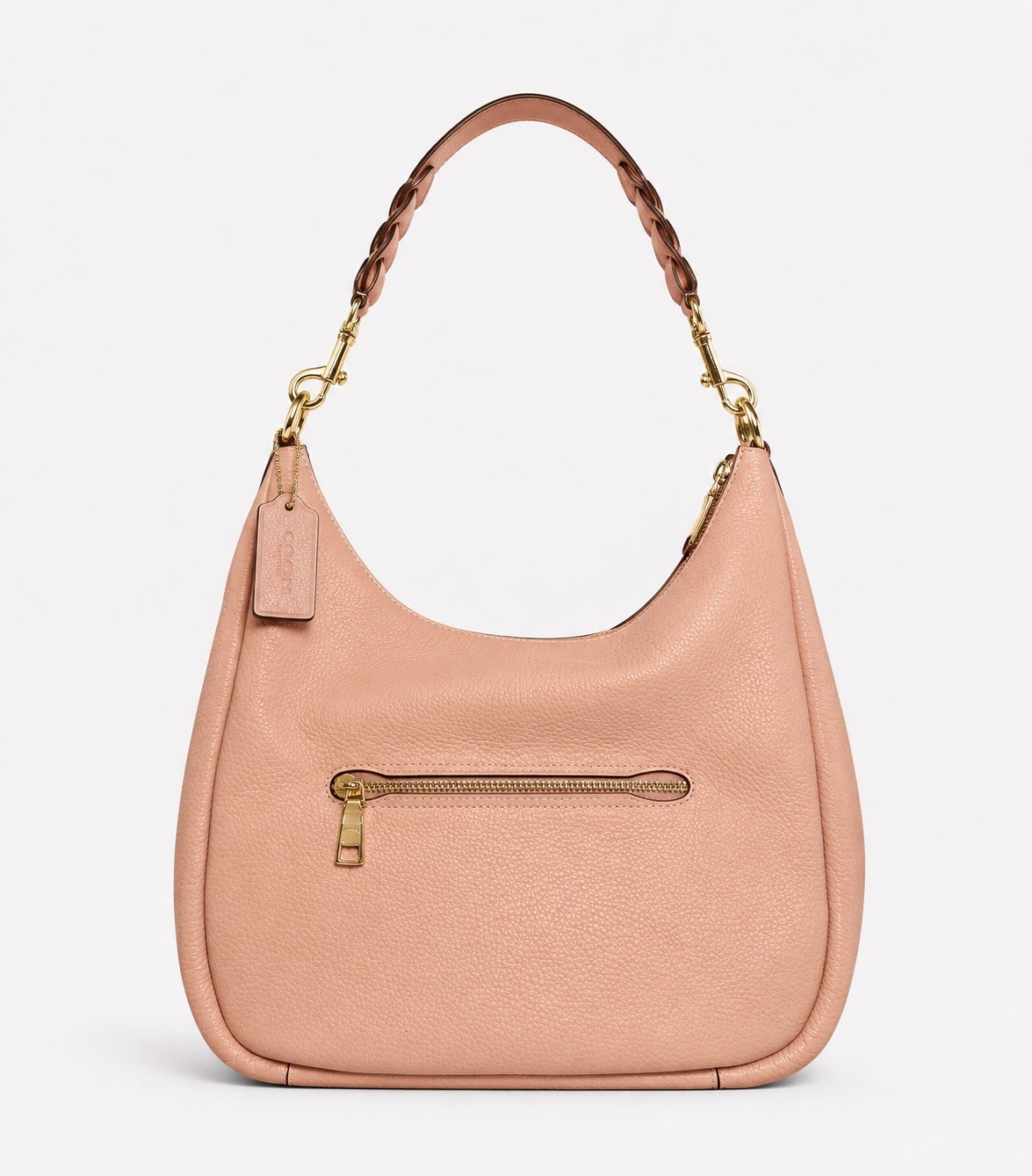 Coach Jules Hobo Bag In Faded Blush, Pebble Leather With Gold Hardware C9190
