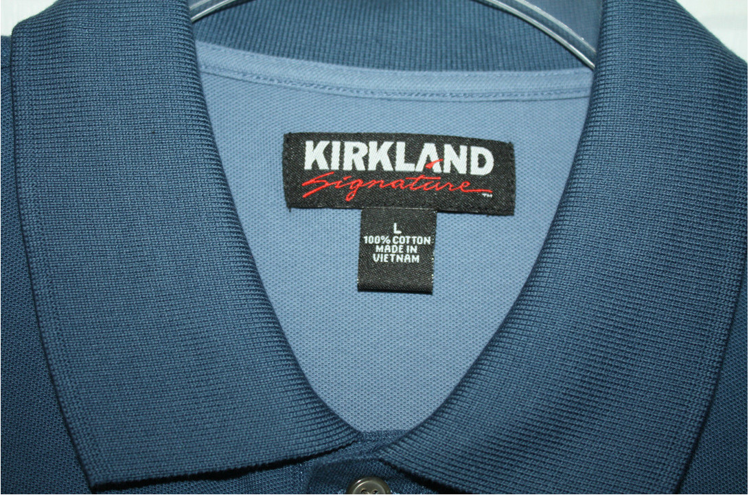 Kirkland Signature 100% Pima Cotton Polo Dusty Blue LARGE