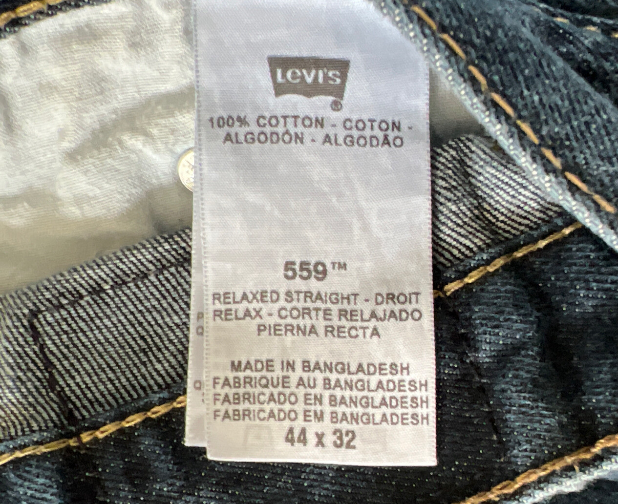Levi’s 559 Men’s Relaxed Straight Jean 44×32