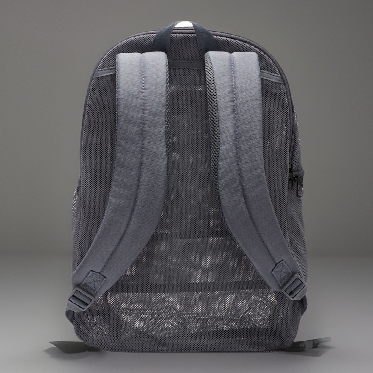 New Nike Brasilia Mesh Backpack 9.0, Gray 26L
