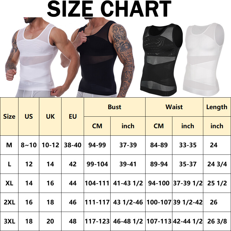 Men Slimming Body Shaper Tank Top Abdomen Gynomastica Compression Vest Gym Shirt