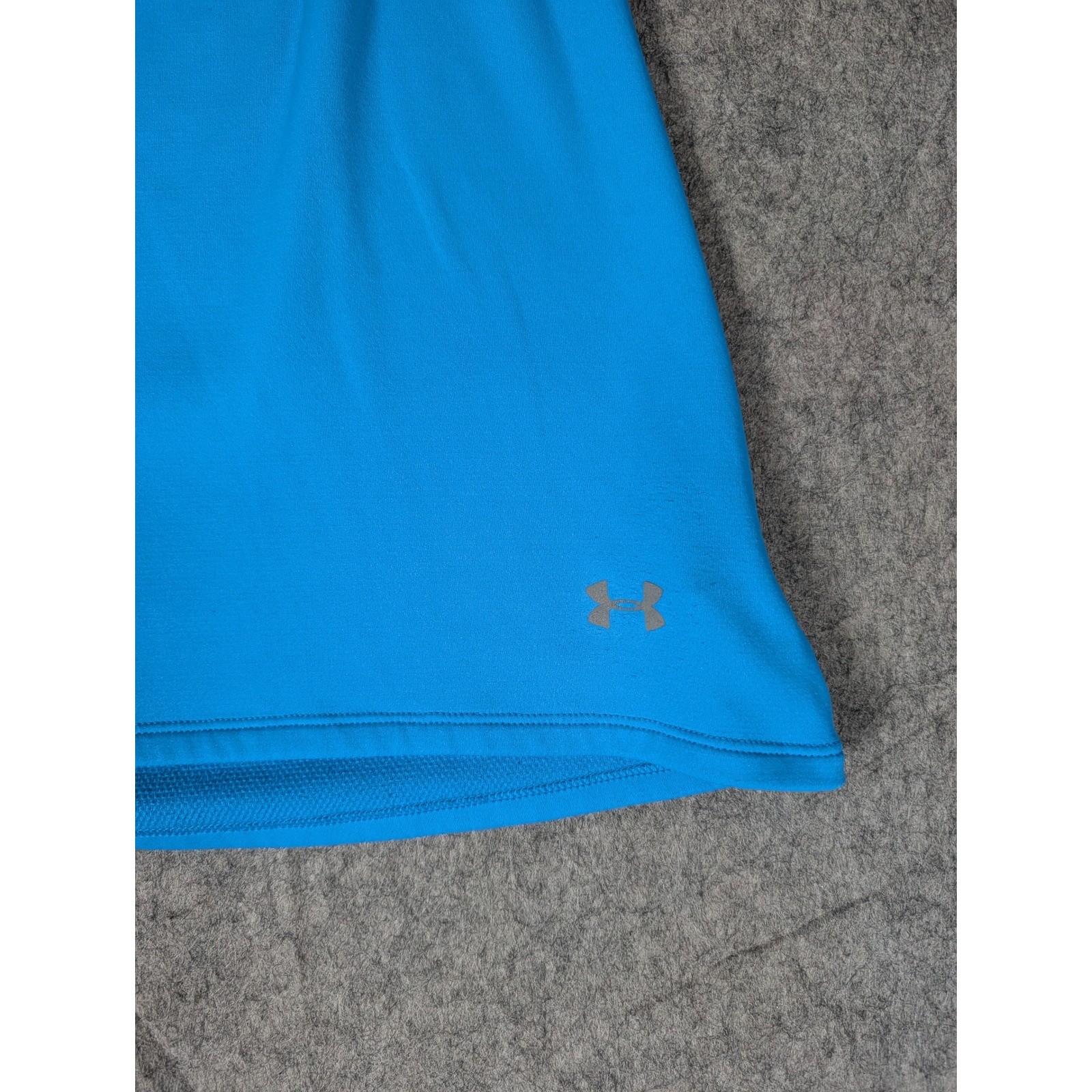 Under Armour ColdGear Womens Blue Geometric Quarter Zip Running Top Thumbholes