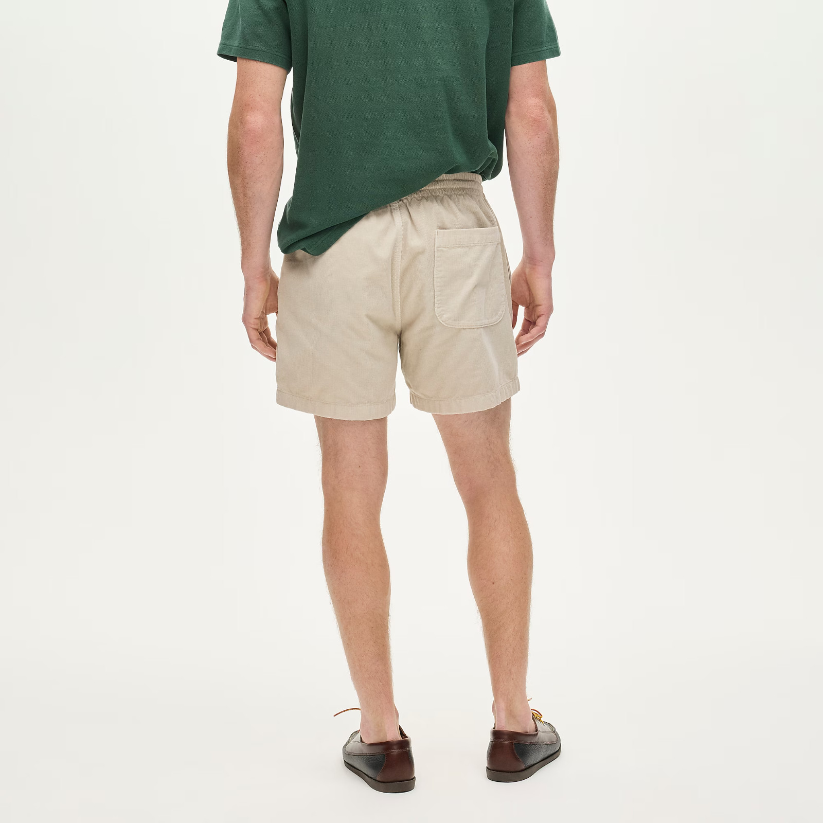 J.CREW Men’s Large Corduroy Drawstring Short Stone 5″ Elastic Waist Shorts NWT