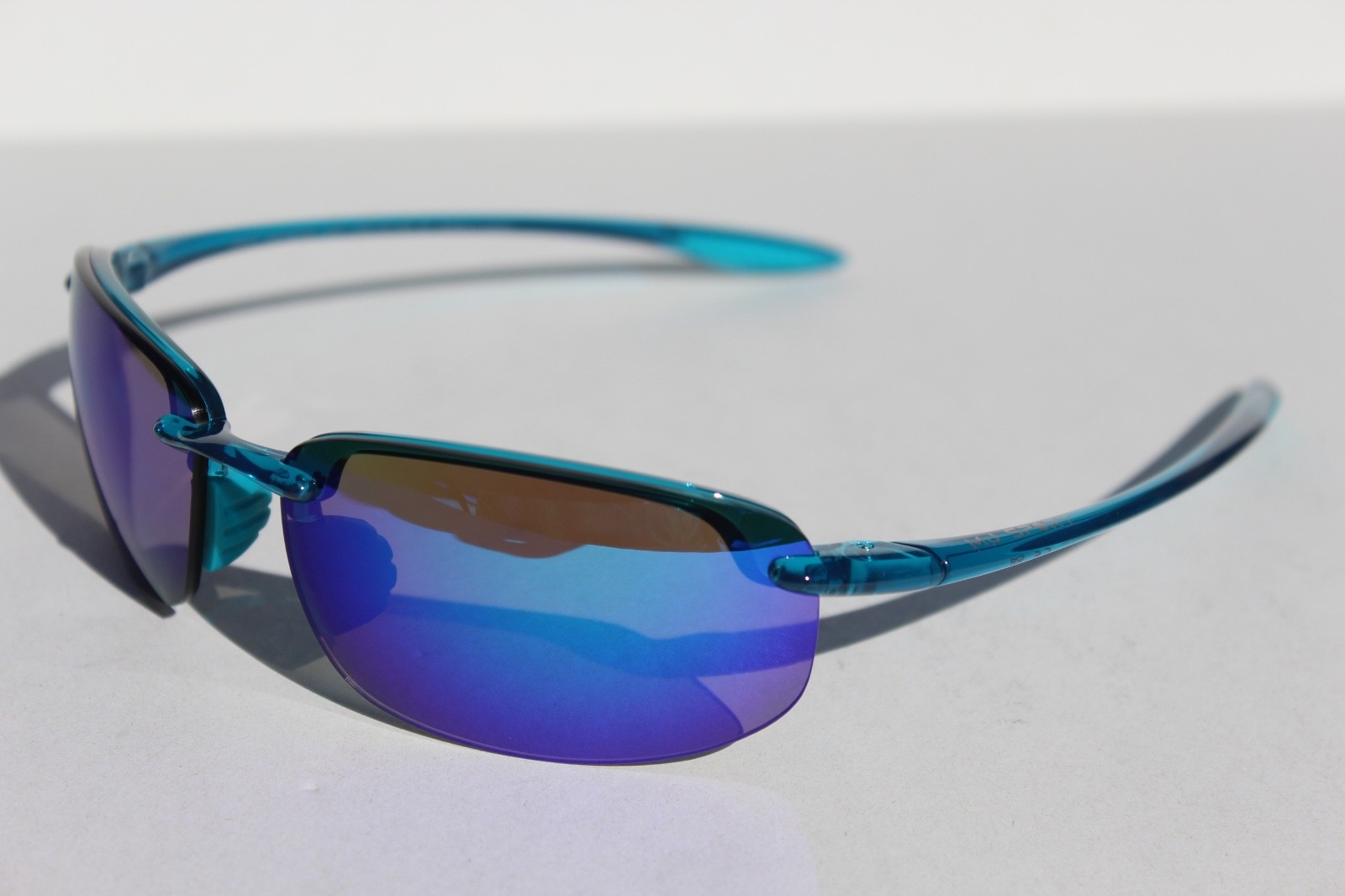 MAUI JIM Hookipa POLARIZED Sunglasses B407-03 Transparent Blue/Maui Blue NEW