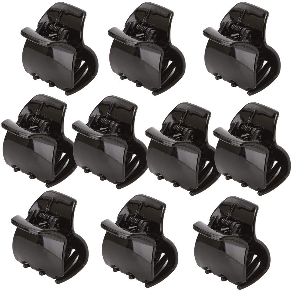 10 PCS Black Jaw Clips Thick Hair NonSlip Hair Claw Clip Styling Accessories
