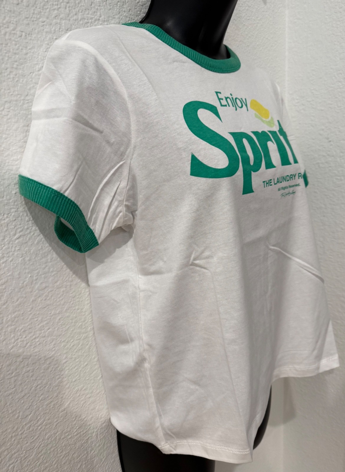 NEW The Laundry Room | Enjoy SPRITE Graphic Vintage Inspired RINGER T-shirt | S