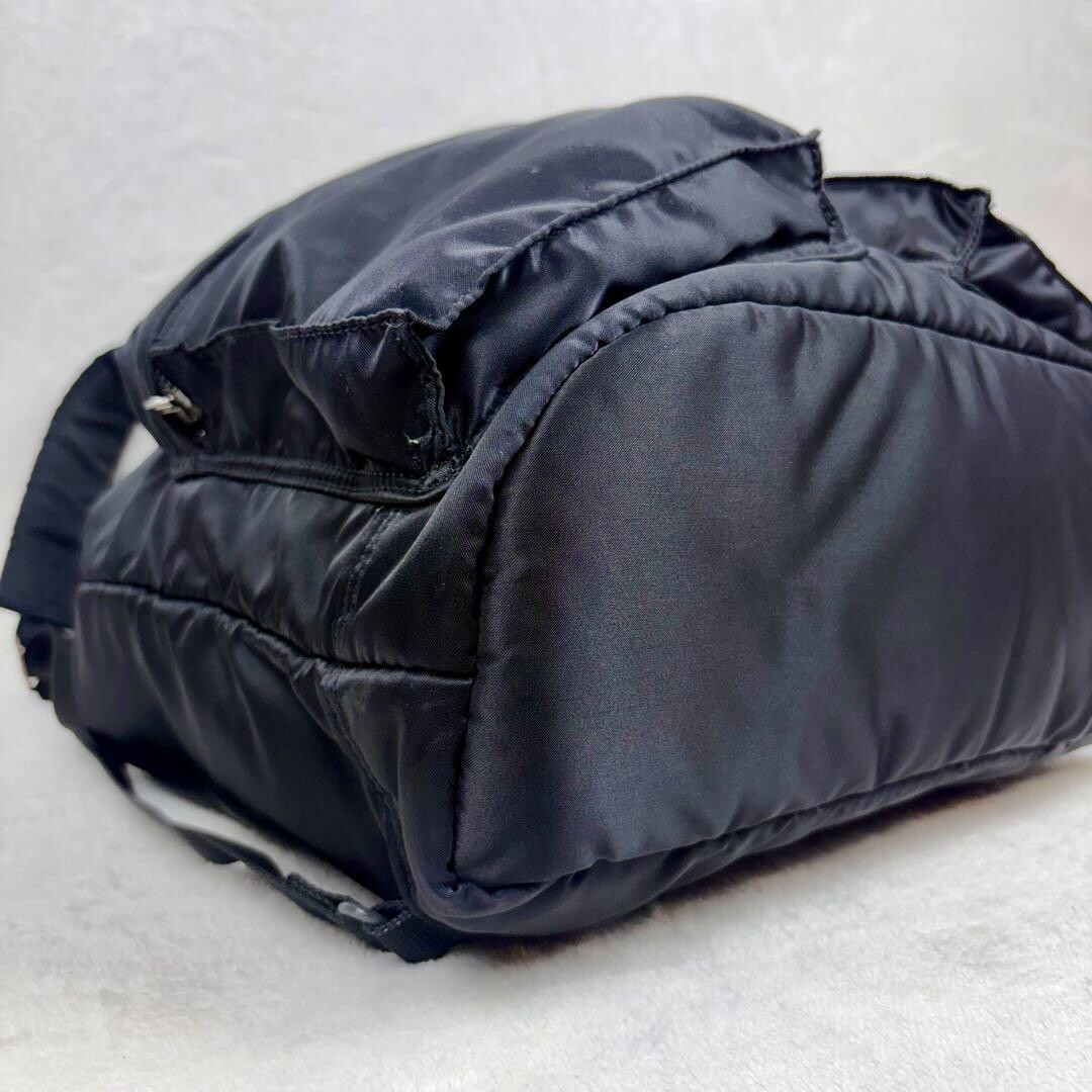 PORTER Tanker Backpack Black Nylon Large A4 PC Travel Drawstring Flap Japan
