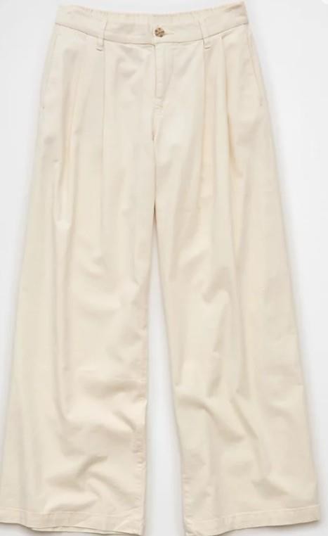 NWT American Eagle AE Low-Rise Linen-Blend Trouser