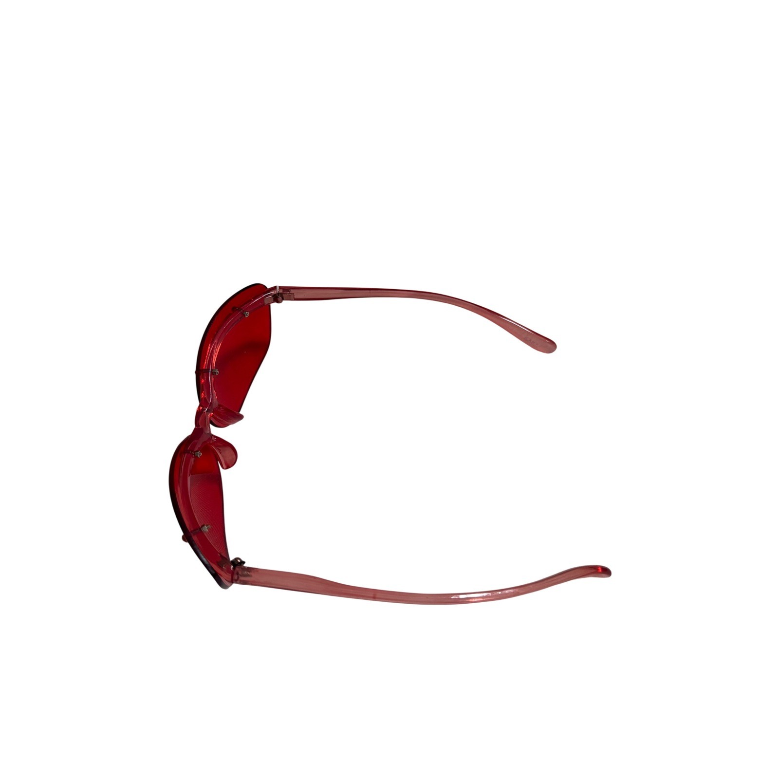 Vintage Y2K Red Rimless Sunglasses